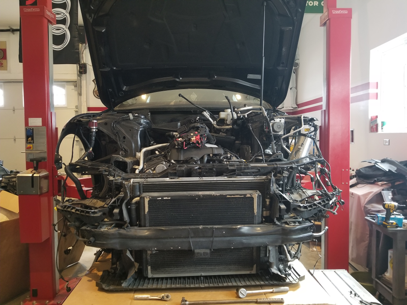 Disassembling the S4 sedan.